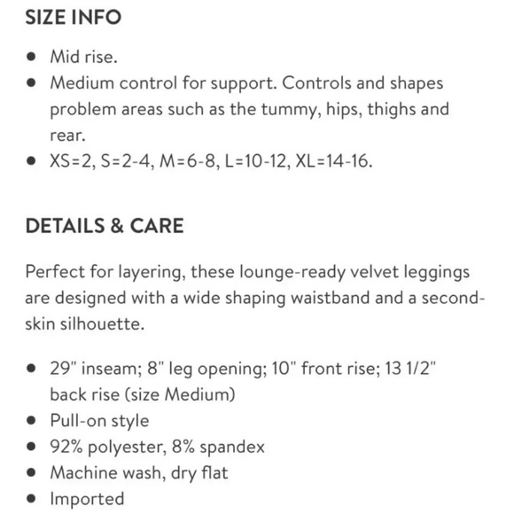 SPANX Velvet Leggings Black Size Large - Picture 4 of 8